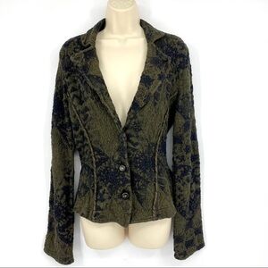 Anthropologie Green and Blue Cardigan Sweater